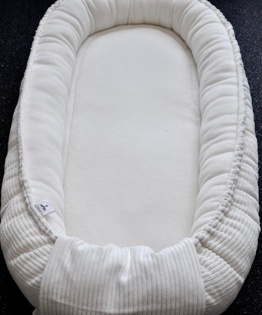 BABYNEST RIB VELOURS | ECRU