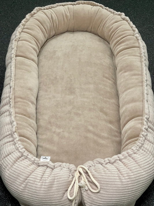 BABYNEST RIB & VELOURS | TAUPE